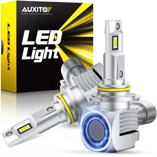 AUXITO H11/H9/H8 9004 9005/HB3 9006/HB4 9007/HB5 9008/H13 9012/HIR2 H4 H7 D2S D4S LED Headlights Bulbs Combo,Fog Lights, 50000LM Bright 6500K Cool White, 120W High-Speed Cooling Fan Light Bulbs, Pack of 2