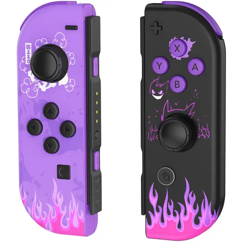 VIDPPLUING Wireless L/R Switch Game Controller - ABS Plastic Remote, Game Stick Controllers, PS-DS01 Retro Console Accessory with RGB Vibration Sensor, Recoil, Charging, Dual Joycons, OLED Light Case, Gamer Gift for Fathers,sohochic