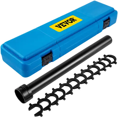 【toolupgrade】VEVOR Adjustable Inner Tie Rod Installation Kit, 13 Crowfoot Adapters, 1/2 in Drive Steel Tube, Mechanic Tool Kit for Cars/Pickups Automotive Maintenance, Ratchet Wrench Set Work Tools