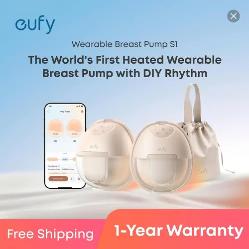 eufy S1-S1 Pro Wearable Nursing Pump - Heated, Hands-Free, Automatic Pumping System, Postpartum Privacy Breastfeeding Accessory (Flash Sales),sohochic