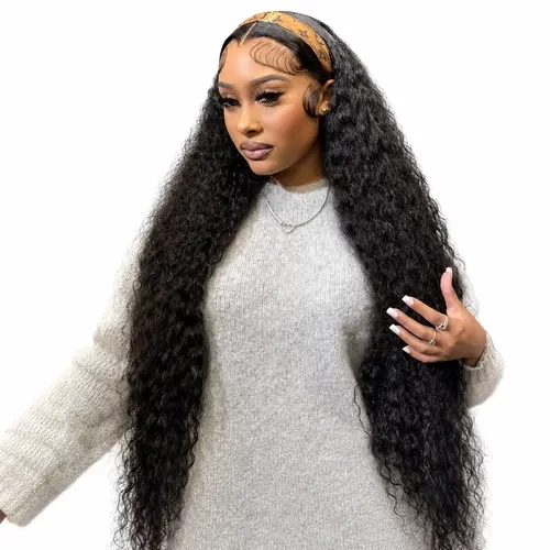 [2026 Free Upgrade] 200% Density 13x6 Wear and Go Glueless Deep Curly Wigs Human Hair Pre Plucked Pre Cut Upgrade Ear-to-Ear Frontal Deep Curly Wigs for Women 180% Density Glueless Drawstring Wig with Tapes