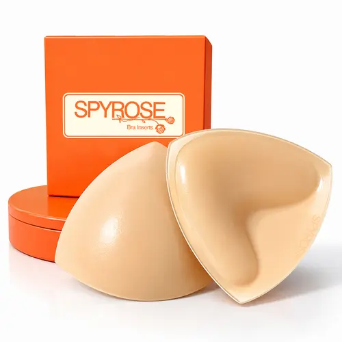 SPYROSE Women's Ultra Boost Invisible Bra Inserts - Double-Sided Sticky, 2-Cup Instant Boost, Confident Lift for Dates & Weddings, Party-Ready Push-Up C Cup Pads for Dresses, Tops, Bikinis Womenswear Bodycon Outfit