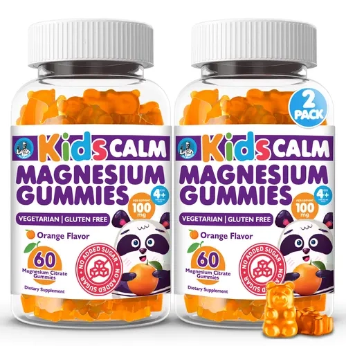 DR. MORITZ Sugar-Free Calm Magnesium Gummies Mineral Supplements for Kids & Adults - Non-GMO, Orange Flavor Citrate Gummies, 100mg, 120 Count Edible Dietary Supplements Daily Magnesium Supplement