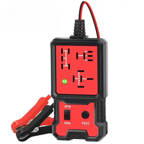Car Automotive Circuit Tester, Car Relay Tester, Portable Battery Diagnostic Checker Tool, Professional Car Voltage Tester, Vehicle Diagnostic Tool, OBD Scanner, Red, with LED Indicator,back to school,back to school haul,sohochic