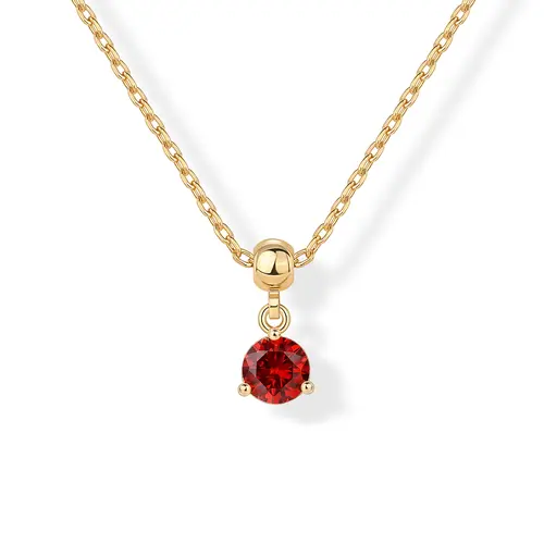PAVOI Dainty Birthstone & Zodiac Charm Necklaces for Women - 14K Gold Plated Adjustable Chain Cubic Zirconia Pendant Necklace - Hypoallergenic Trendy Jewelry Gift