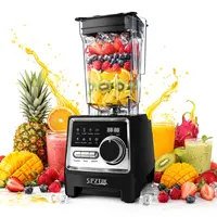 SPZTJK Professional Countertop Blender & Grinder Combo - 1400W/1000W, 68oz BPA-Free 2 Containers, Ice Crushing, Food Processing for Smoothies/Juice/Nut Butter - Kitchen Appliance, Countertop Blenders