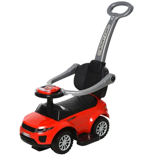 #tiktokshopbacktoschool Aosom 2 In 1 Push Cars for Toddlers Kid Ride on Push Stroller Sliding Car with Horn Music Light Function Secure Bar Ride on Toy for Boy Girl 1-3 Years Old,sohochic