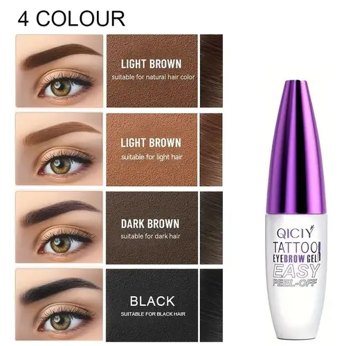 Easy Peel Off Eyebrow Tint Gel, TattooBrow Gel, Long-lasting, WaterproofCreating Full And Well-definedEyebrows Makeup Cosmetic