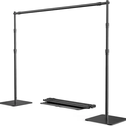 Heavy-Duty Metal Photo Backdrop Stand Kit, 8x10 ft Adjustable Photography Equipment with Steel Base for Repeat Use, Studio Photo/Video, Birthday Parties, Heavy-Duty Metal For Repeat Use,sohochic