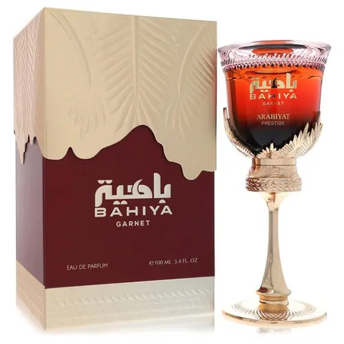 Arabiyat Bahiya Garnet Eau de Parfum for Women Adults, Arab Perfume with Bergamot, Coconut, Amber, Vanilla, Sandalwood Notes, Fruity-Floral Aromatic Sweet Scent, Long-Lasting Layering Perfume for Scent Layering, Smelling Good 3.4 fl oz EDP Spray, Fruity F
