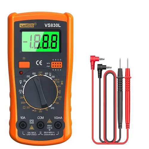 Fluke-branded Automatic Professional Digital Multimeter, Manual Range, Voltage Tester Ammeter Voltmeter, Voltage Check Tool, Measures Voltage, Current, Resistance, Tool