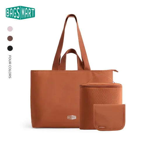 BAGSMART Halo 25L 15.6'' Laptop Work Tote for Women Laptop Shoulder Handbag, Lightweight Commute Tote with Multiple Waterproof Compartments for Travel & Work, Organize Zipper Closure, Durable Tote Bag
