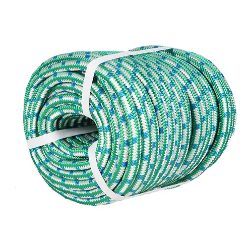 Findmall 1/2 Inch 16-Braid Polyester Marine Rope, 100/150 FT Tri-Color Options, Rainready Strength, Milking Core Hold, Water-Ready for Docks, Cargo Tie-Down Outdoor Multifunctional Synthetic Tension Rope,toolupgrade