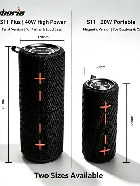 CYBORIS S11 Plus/S11 2 in 1 Bluetooth Speaker 40W/20W High Volume Stereo IPX6 Waterproof 24 Hours Play Time Bluetooth V5.3 Connectable for Smartphones & More bluetooth speaker subwoofers Audio Magnetic  SummerWins  DealsForYouDays