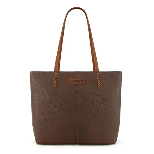Wrangler Tote Bag for Women Top Handle Satchel Handbag Shoulder Purse with Distinctive Stitching Design Large Capacity