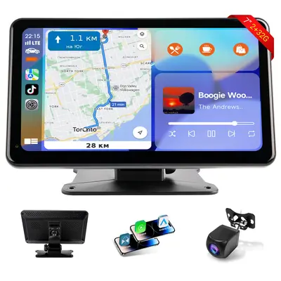 Haudio 7" 2026 Upgraded Wireless Apple CarPlay & Android Auto Car Stereo, 7" HD Touch Screen with Backup Camera, Voice Control, FM – Universal Fit tiktokshopspringglowup summervibes sunscreen toolupgrade