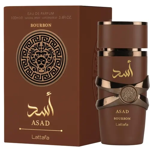 Lattafa Asad Bourbon for Unisex Eau de Parfum Spray, 3.4 Ounce / 100 ml