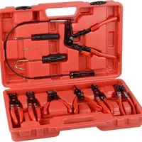 9PCS Hose Clamp Pliers,Automotive Pliers Kit,Long Reach Hose Clamp Tool Remover for Water Hose and Automotive Coolant Radiator Heater with Flexible Wire Long Reach Hose Clamp and Flat Band Pliers#summerfinds toolupgrade