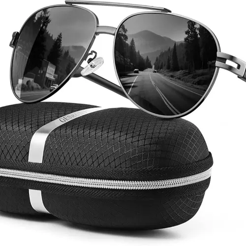Retro Aviator Shades for Women and Men, Classic Lightweight Metal Frame with Polarized Lenses, UV400 Sun Protection for All Day Wear, Sunglasses For Women