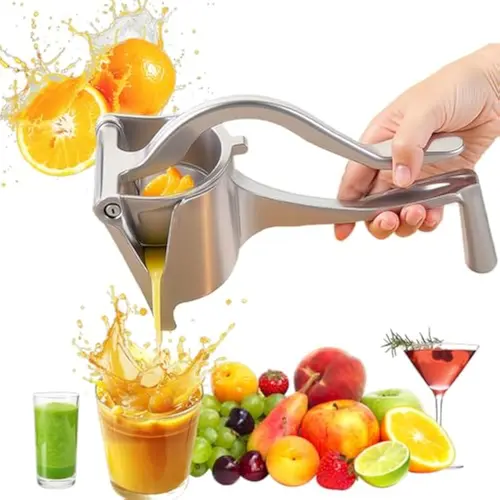 Aluminum Hand-Crank Manual Juice Extractor Machine - Portable Multifunctional Kitchen Gadget, Quiet Operation, Easy Cleaning, Detachable Head Press, Sturdy Food Grade Utensils for Fruit & Vegetables,sohochic