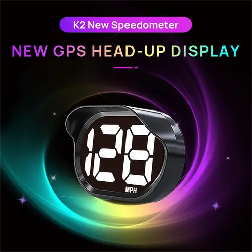 KUOWEIHUD LCD Digital Speedometer - USB Plug-In Car Gadget with LCD Screen, GPS Odometer HUD, Speed/Odo Tracking, GPS Signal Strength Monitor, Dashboard Accessory for Cars, Trucks, SUVs, Car Interior Accessories,toolupgrade