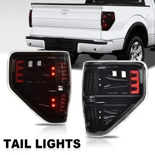 G-PLUS Tail Lights Fit For 2009-2014 Ford Pickup F150 Clear LED Tail Lights Lamps Passenger + Driver,toolupgrade