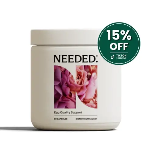 NEEDED. Egg Quality Support - 60 Capsules (1 Month Supply) - Expertly-Formulated Antioxidant Formula - Supports Egg Cell & Mitochondrial Health - Clinically Studied Fertility Support - Recommended by Fertility Experts
