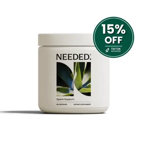 NEEDED. Sperm Support+ - 60 Capsules (1 Month Supply) - Expertly-Formulated with NAC, Shilajit & Ashwagandha - Clinically Studied for Sperm Quality & DNA Health - Male Hormone Balance - For Men's Fertility & Vitality