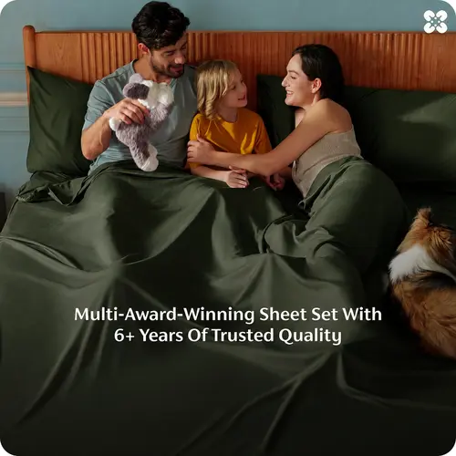 Bedsure 100% Rayon Derived from Bamboo Cooling Sheets 3-Piece Set, Breathable Weave Keeps Nights Airy, 16" Deep Pocket, Silky Soft, Hotel Style Bedding, Tumble Dry Safe, 1-Step Set for Quick Bed Refresh