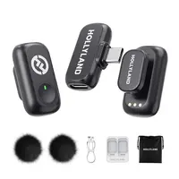 BackToSchool! Hollyland LARK A1 Wireless Microphone- Portable Magnetic Mini Clip On Mic for Smartphone (iPhone & Android), Content Creator, Podcast, Vlogging, 45kHz/24bit Audio, USB Streaming Mic, Backtoschoolshopping, Contentcreator