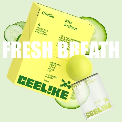 CEELIKE Cucumber Portable Oral Spray, 20ml (20g) Long-Lasting Sugar-Free Breath Freshener for Adults, Compact Size Non-Toxic Oral Care Mini Bottle for Purse Toiletries & Self Care