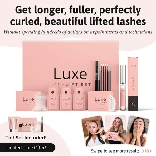Luxe Lash Lift Kit at Home - Cosmetic Beauty Products Eyelash Curler, Eyelash Perm, for Make Up Use,back to school,sohochic