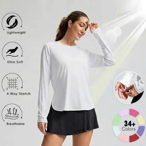 G Gradual Women's Sun Shirts UPF 50+ Long Sleeve UV Protection Shirt Lightweight Soft Breathable Beach Swim Tops Quick Dry Workout Hiking Casual Top for Women Gym Sportswear SummerVibes #TikTokShopStockUp,summerwins