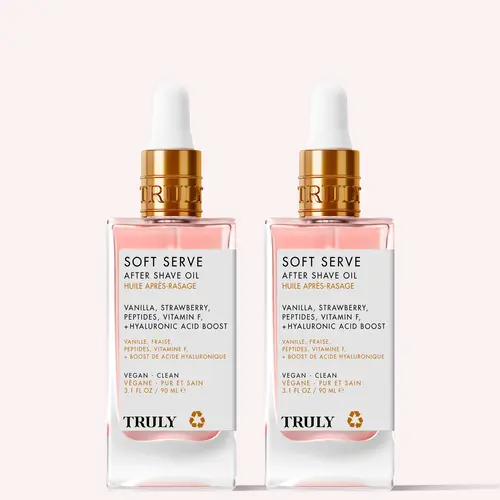 2-Pack Soft Serve After Shave Oil - Healing After Shave Treatment Strawberry & Vanilla Scent