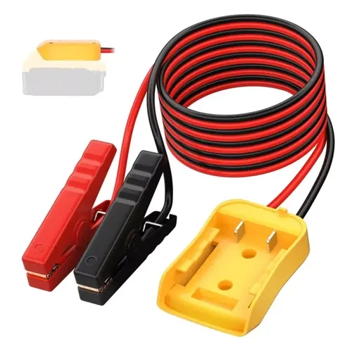 KUNLUN 12AWG Jumper Cable Clamps for DeWalt 20V Battery, 6FT Portable Automotive Booster Cables, Car Battery Repair Tool for Car/Truck/Vehicle Jump Starting,sohochic