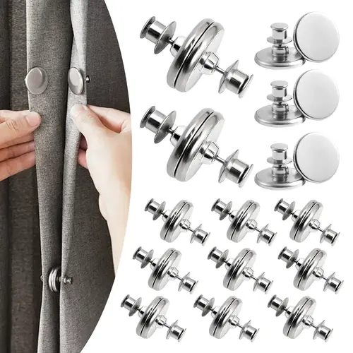 16-Count Heavy Duty Magnetic Window Coverings Clips, 2-Way Closure Magnets for Window Drapes - Reduce Light Infiltration, Keep Curtains Secured for Home, Office, Bedroom,sohochic