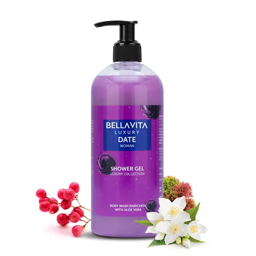 BellaVita Luxury’s Date Woman Body Wash | Sensual Warm Shower Gel | Daily Cleansing & Hydrating with Aloe Vera | 500ml Sensorial Body Wash Body Wash Moisturizing Bath Essentials Moisture
