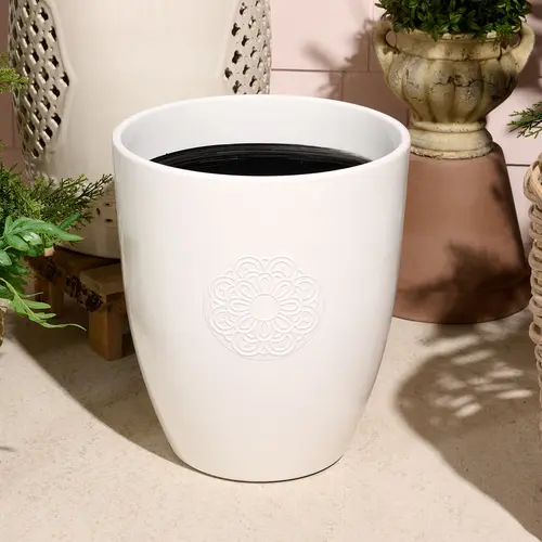 Wicker Park 14" Decorative Round Planter