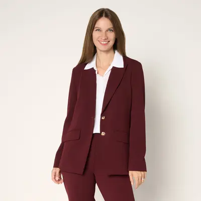 Dennis Basso Petite Luxe Crepe Blazer in Prints & Solids