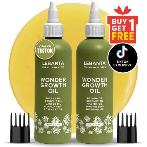 Lebanta Dry Liquid Batana Oil for Hair Growth, Hydrating Scalp Serum with Rosemary & Castor Oil for Strengthening & Thicker Fuller Hair, For Men & Women, 2-Pack, Vegan
