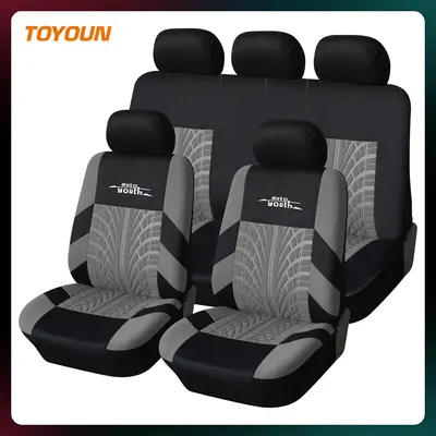 Universal car seat protection for all seasons, wear-resistant and easy to clean, comfortable and breathable, tire print design, suitable for most cars, trucks, vans, SUVs, compatible with airbags, essential accessories for high-end interiors fathersdaygif