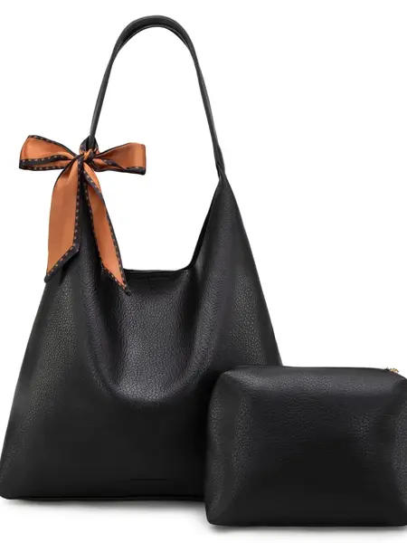 Montana West Slouchy Hobo Bag for Women Shoulder Purses and Handbags with Scarf