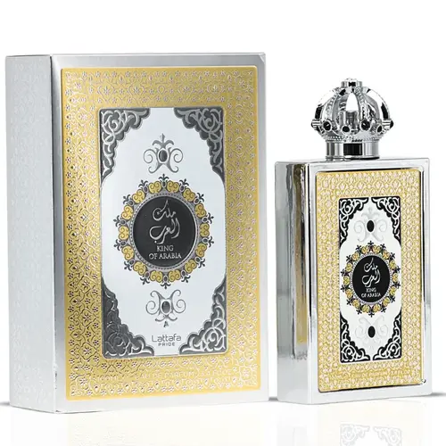 Lattafa Pride King of Arabia Eau De Parfum Spray 100ml Citrus Leather Vanilla Notes Long Lasting EDP Perfume for Daily Use Special Occasions