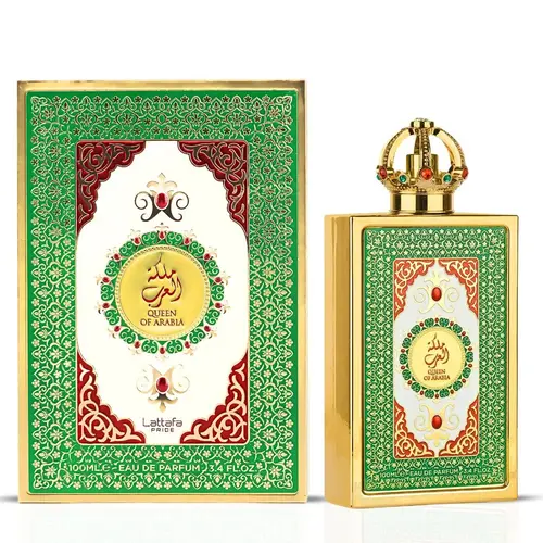 Lattafa Queen of Arabia Eau De Parfum Spray 100ml A Golden Halo of Coconut Salt & Vanilla by Lattafa Pride Liquid Perfume