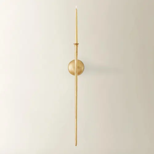 Z Gallerie Aspar 33-Inch Gold Aluminum Sold Individually Wall Candle Sconce for Taper Candles