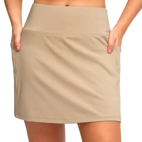 G Gradual Women's High Waisted Wicking Skort - 4 Side Pockets, Stretchy Sporty Chic Skirt with Shorts, Active Wear for Summer Tennis, Golf, High Waisted Skorts