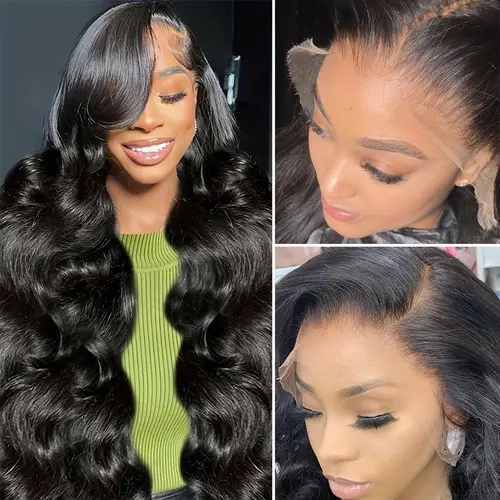 Pizazz Body Wave Ready To Go Glueless Wigs 13x6 Pre Cut HD Lace Frontal Wig with Natural Pre plucked Hairline