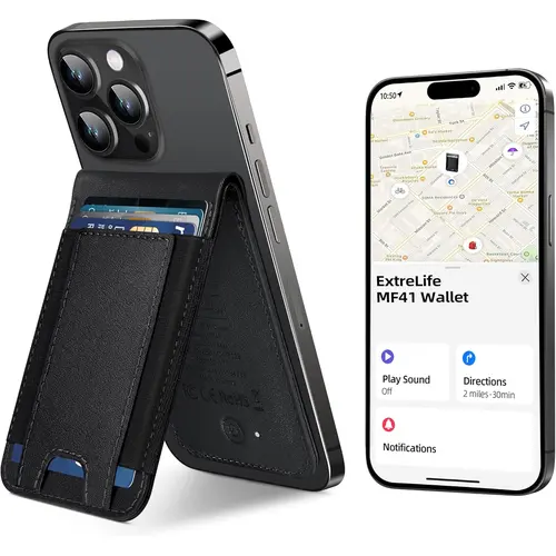 ExtreLife for MagSafe Wallet with Apple Find My（only IOS), 8-Card Holder, Adjustable Stand, Magnetic Wallet for iPhone 17/16/15/14/13/12 Series, RFID Blocking SummerWins tiktokshopbacktoschool