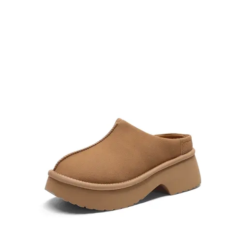 DREAM PAIRS Women's Breathable Faux Suede Closed-Toe Platform Mules Clogs - Slip-On Shoe, Memory Foam Cushioned, Lightweight Comfortable Footwear,sohochic
