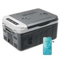 Euhomy 12V 11Qt Compact Electric Cooler - Bluetooth Enabled, Energy Saver, Dual Handle Grip, Portable Car Refrigerator for Camping, Outdoor Gadgets, RV Use